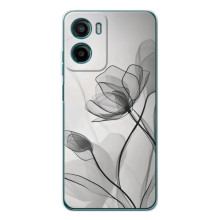 Чохол з квітковим принтом на НМД Вайб2 – Чорні квіти