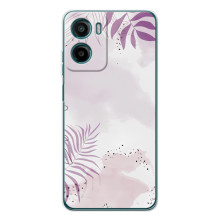 Чохол з квітковим принтом на НМД Вайб2 – Фіолетове листя