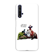 Чехлы для Huawei Honor 20 (Для Христиан) (Иисус супергерой)