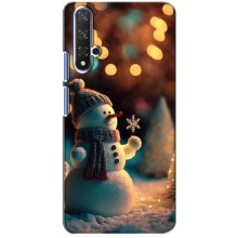 Чехлы на Новый Год Huawei Honor 20 – Снеговик праздничный