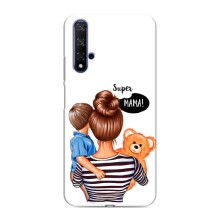 Чехол с печатью для Huawei Honor 20 - (Мама с ребенком) (AlphaPrint) (Мама с сыном)