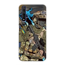 Чехлы с картинкой ЗСУ для Huawei Honor 20 (AlphaPrint) (Воин ВСУ)