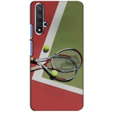 Чехлы с принтом Спортивная тематика для Huawei Honor 20 – Ракетки теннис