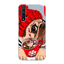Чохли з собаками для Huawei Honor 20 (VPrint) (Песик в шапці)