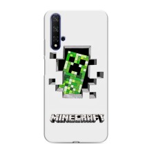 Чехол Майнкрафт на Huawei Honor 20 (AlphaPrint) Minecraft (крипер Майнкрафт)