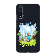 Чехол Майнкрафт на Huawei Honor 20 (AlphaPrint) Minecraft (персонажи Minecraft)