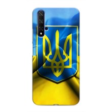 Чехол с картинкой (Патриотический ГЕРБ) на Huawei Honor 20 (Герб и Флаг Украины)