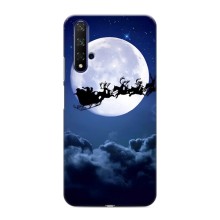 Чехол Санта Клаус для Huawei Honor 20 (Санта - луна)