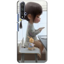 Девчачий Чехол для Huawei Honor 20 (Девочка с игрушкой)