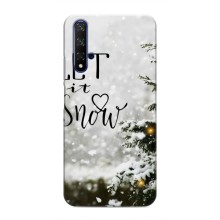 Новогодние, Праздничные Чехлы для Huawei Honor 20 - 2024 год (Let it snow)
