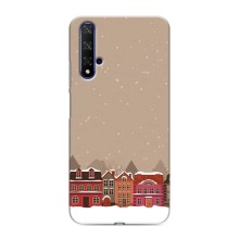 Новогодние, Праздничные Чехлы для Huawei Honor 20 - 2024 год (Зимний город)