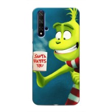 Рождественские Чехлы для Huawei Honor 20 (VPrint) (Зеленый Гринч)