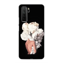 Чехлы (ART) Цветы на Honor 30s (VPrint) (Білі квіти)