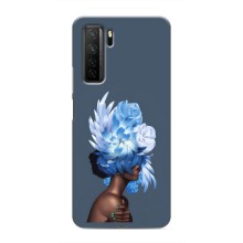 Чехлы (ART) Цветы на Honor 30s (VPrint) (Квіти на голові)