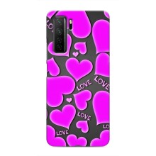 Чехлы для любимой на Хуавей Хонор 30с (VPrint) (Pink hearts)