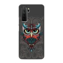 Чохли з принтом СОВИ для Honor 30s – Сова на сірому