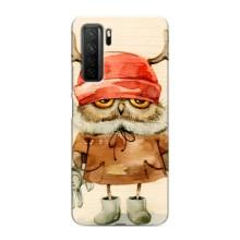 Чохли з принтом СОВИ для Honor 30s – Сова у шапці