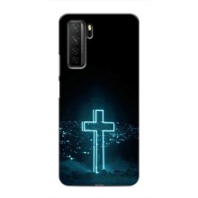 Чехол для Honor 30s (AlphaPrint) - (Христианские) – Крест и город