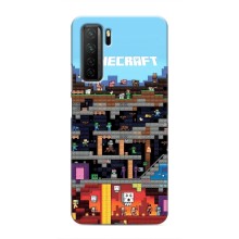 Чохол Майнкрафт на Honor 30s (AlphaPrint) Minecraft (фон Minecraft)