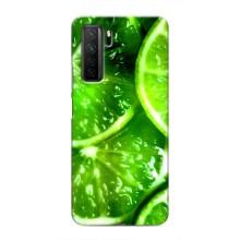 Чехол с изображением  вкусной еды для Honor 30s – Яркий ЛАЙМ