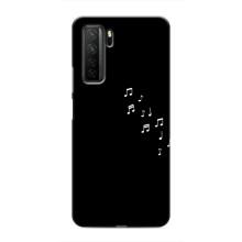 Чохол з картинками на чорному фоні для Honor 30s – Ноти