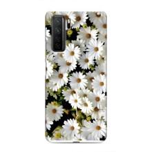 Чехол с ромашками на Honor 30s – Рамка в ромашках