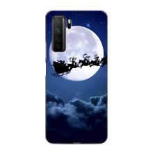 Чохол Санта Клаус для Honor 30s – Санта - місяць