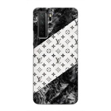 Чехол Стиль Louis Vuitton на Honor 30s – LV на белом