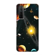 Чехол (ТПУ) с планетами на Honor 30s – Вид с космоса