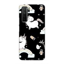 Чехол Unicorn на Honor 30s – Единорог с кофе