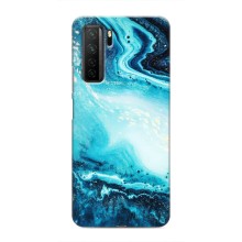 Мраморний чехол на Honor 30s (VPrint) (Блакитний мрамор)