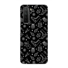Новорічні, Святкові Чохли для Honor 30s - 2024 год (Новорічний фон)