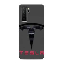 Силіконовий бампер з картинкою машини на Honor 30s – Logo TESLA