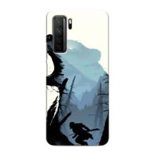 Силиконовый бампер с картинкой животных для Honor 30s (Медведь и лес)
