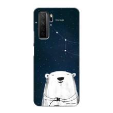 Силиконовый бампер с картинкой животных для Honor 30s (Медведица)