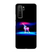 Силиконовый бампер с картинкой животных для Honor 30s (Яркий олень)