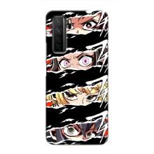 Силіконові чохлі з очіма Anime для Хонор 30с – Очі на чорному