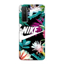 Силиконовый Чехол на Honor 30s с картинкой Nike (Цветочный Nike)