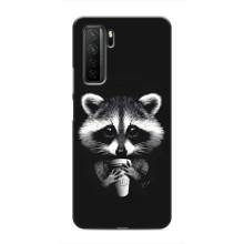 Силиконовый Чехол с Енотами на Honor 30s – С кофем