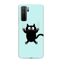 Силиконовый чехол с котиком для Honor 30s – Падающий кот