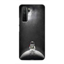 Силиконовый Чехол с принтом "Космонавты" на Honor 30s – Космонавт романтик