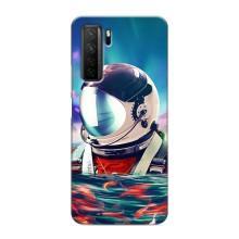 Силиконовый Чехол с принтом "Космонавты" на Honor 30s – Космонавт в воде