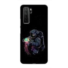 Силиконовый Чехол с принтом "Космонавты" на Honor 30s – В руках земля