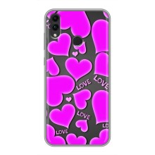 Чехлы для любимой на Хуавей Хонор 8С (VPrint) (Pink hearts)