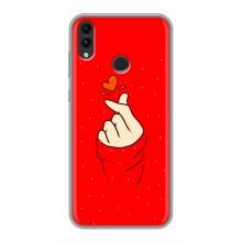 Чохол (Знак сердечка) для Huawei Honor 8C – Сердечко на червоному