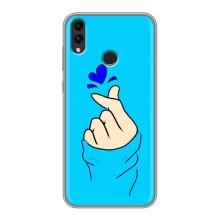 Чохол (Знак сердечка) для Huawei Honor 8C – Сердечко на синоьому