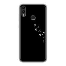 Чехол с картинками на черном фоне для Huawei Honor 8C – Ноты