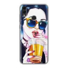 Чехол с картинкой Модные Девчонки Huawei Honor 8C – Девушка с коктейлем