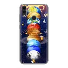 Чохол (ТПУ) з планетами на Huawei Honor 8C – Арт планети