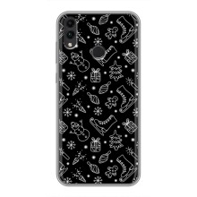 Новорічні, Святкові Чохли для Huawei Honor 8C - 2024 год (Новорічний фон)